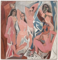 The Young Ladies of Avignon by Pablo Picasso is the first cubist painting