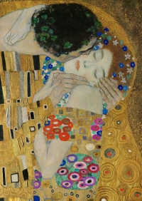 The Kiss by Gustav Klimt embodies a range of artistic styles in a remarkably harmonious way