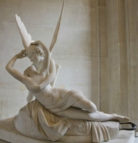 Psyche Revived by Cupid's Kiss is considered a masterpiece of neoclassical sculpture